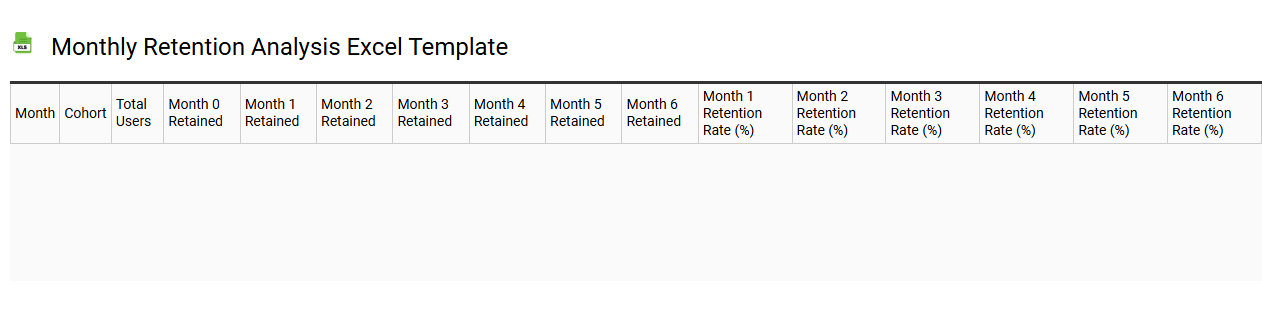 Monthly retention analysis Excel template