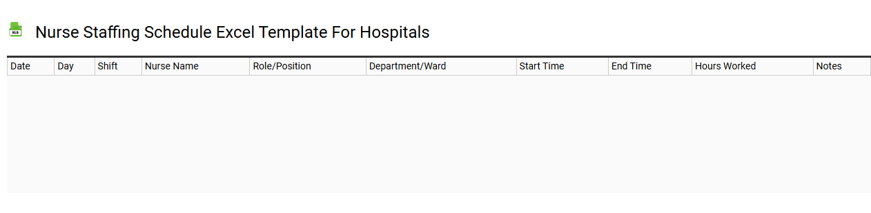 Nurse staffing schedule Excel template for hospitals