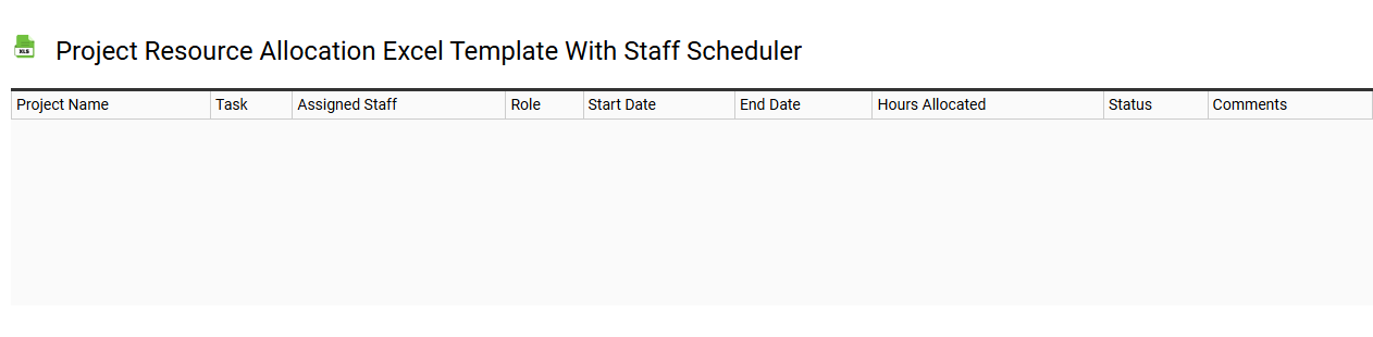 Project resource allocation Excel template with staff scheduler