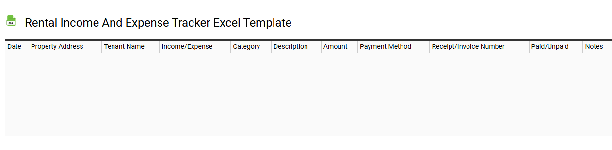 Rental income and expense tracker Excel template