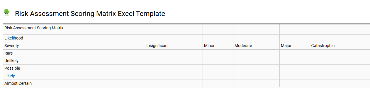 Risk assessment scoring matrix Excel template