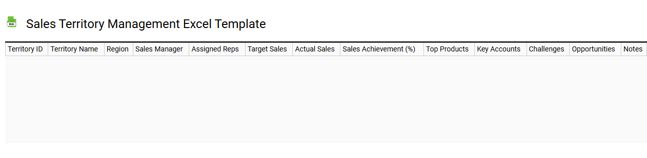 Sales territory management Excel template