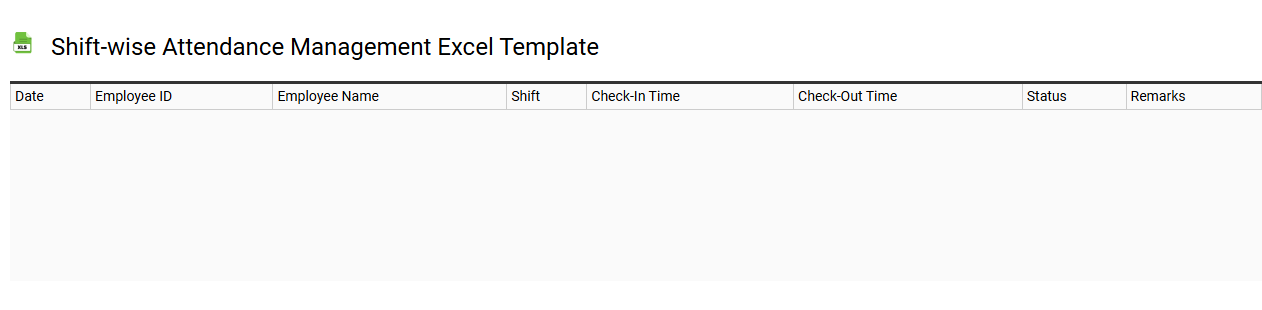 Shift-wise attendance management Excel template