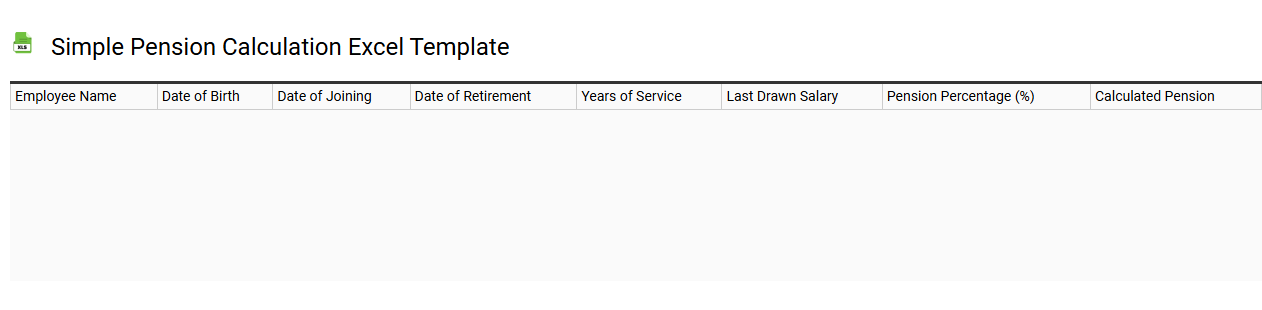 Simple pension calculation Excel template
