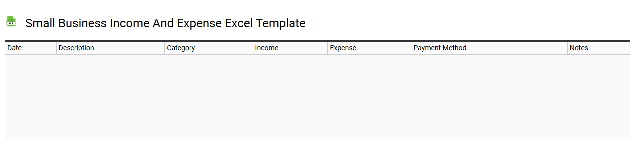 Small business income and expense Excel template