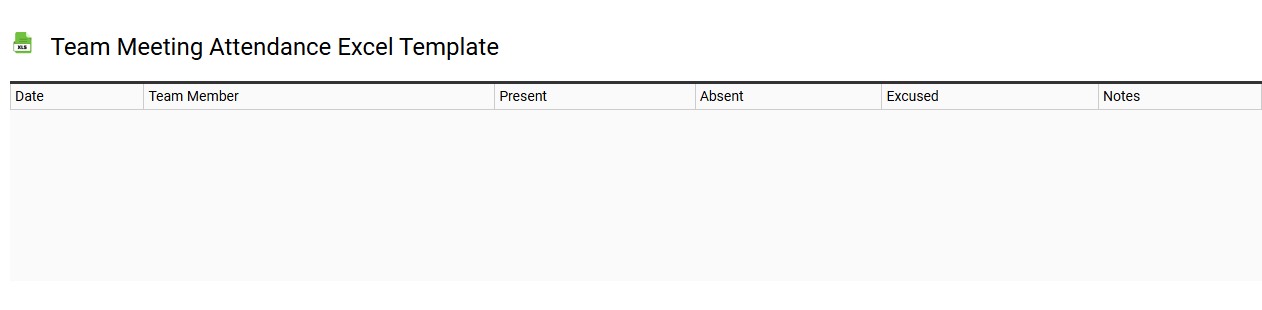 Team meeting attendance Excel template