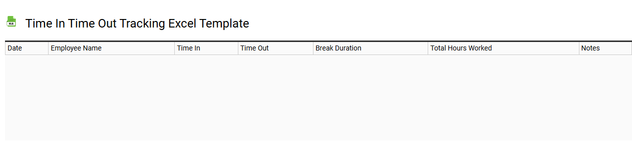 time in time out tracking Excel template