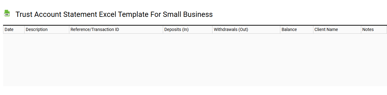 Trust account statement Excel template for small business