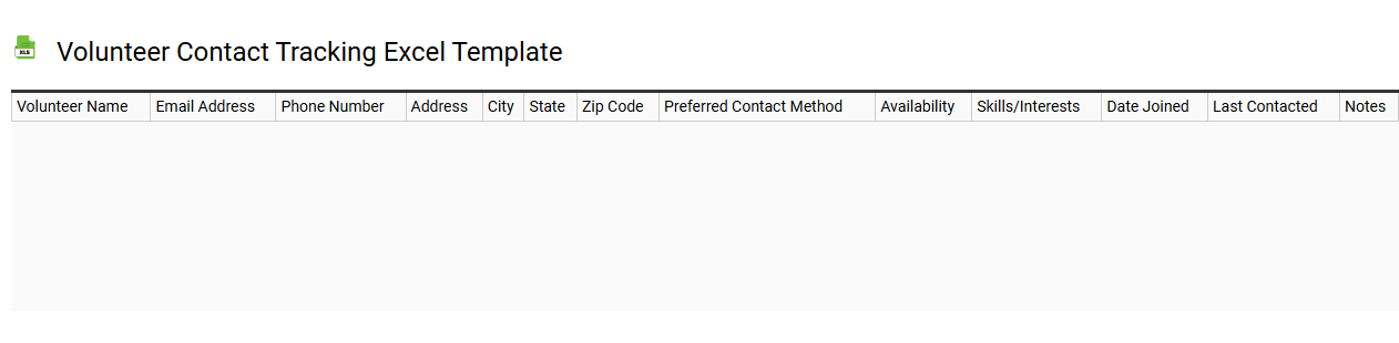 Volunteer contact tracking Excel template