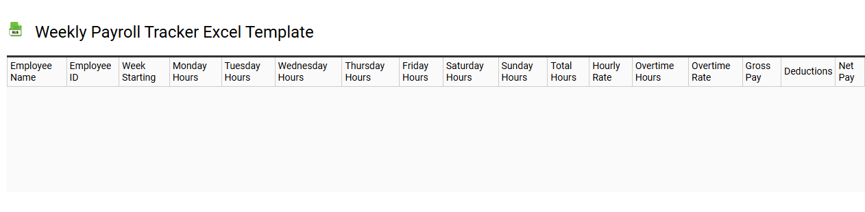 Weekly payroll tracker Excel template