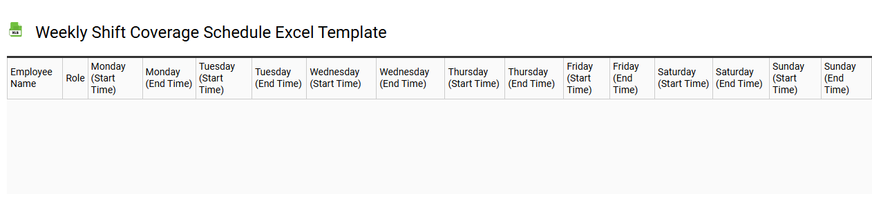 Weekly shift coverage schedule Excel template