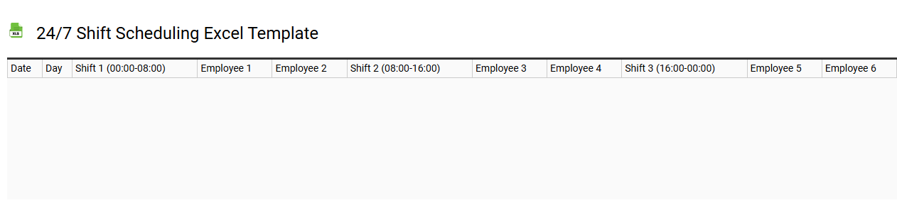 24/7 shift scheduling Excel template