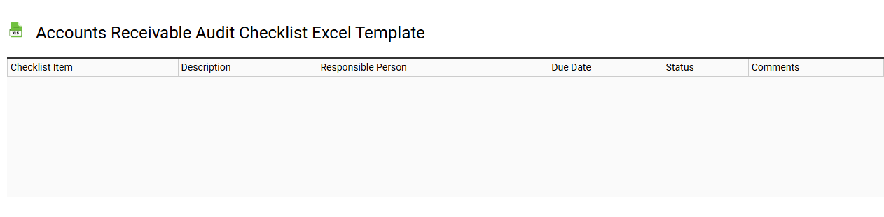 Accounts receivable audit checklist Excel template
