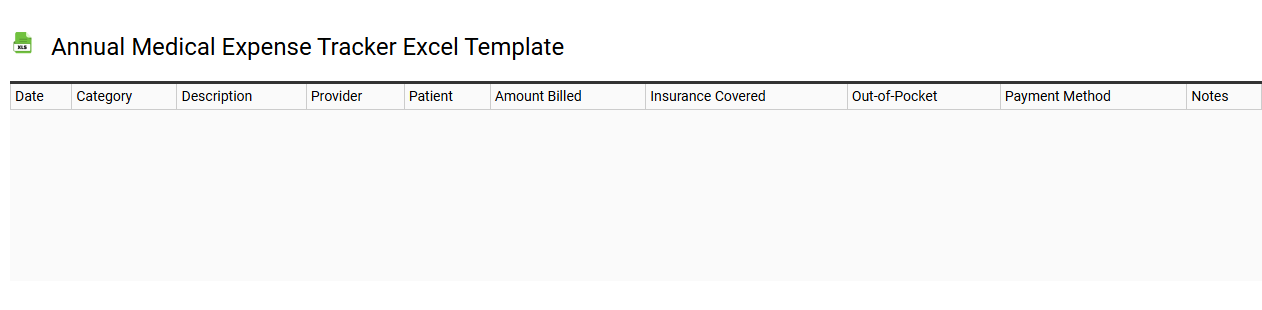 Annual medical expense tracker Excel template