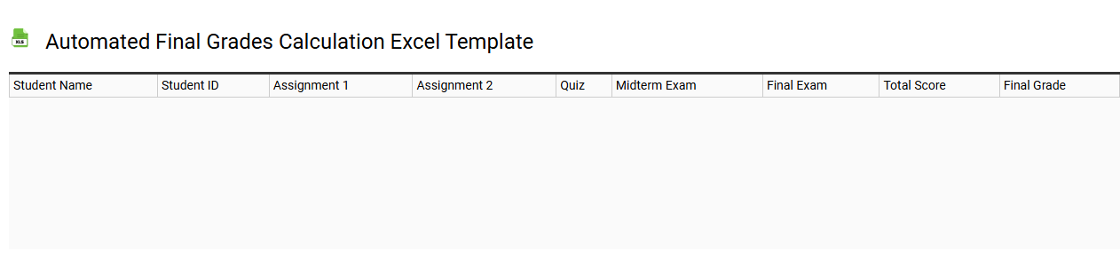 Automated final grades calculation Excel template