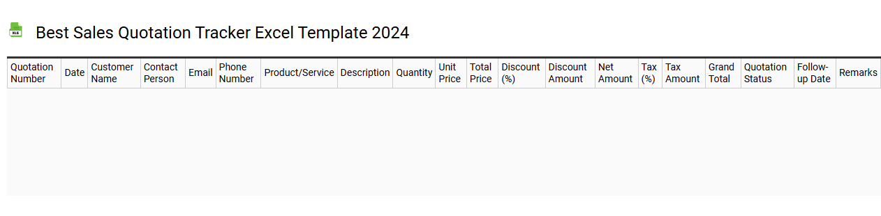 Best sales quotation tracker Excel template 2024