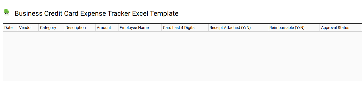 Business credit card expense tracker Excel template