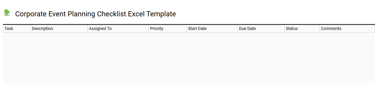 Corporate event planning checklist Excel template