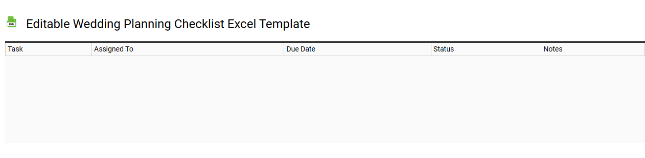 Editable wedding planning checklist Excel template