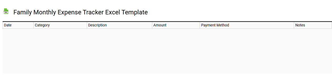 Family monthly expense tracker Excel template