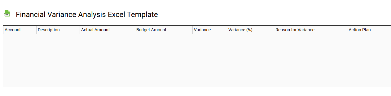 Financial variance analysis Excel template