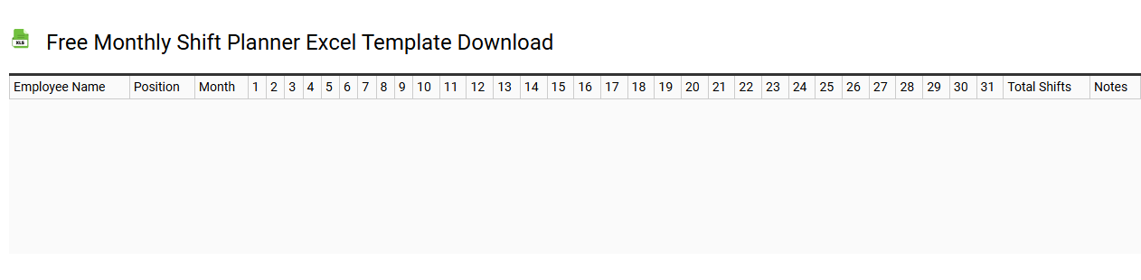 Free monthly shift planner Excel template download