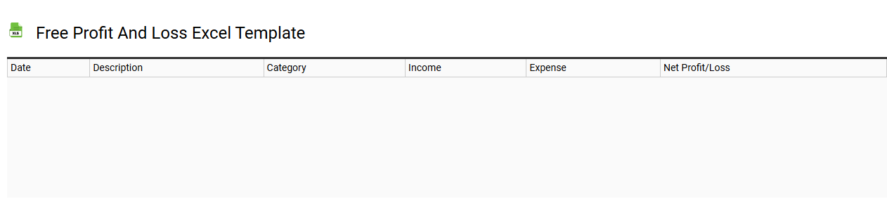 Free profit and loss Excel template