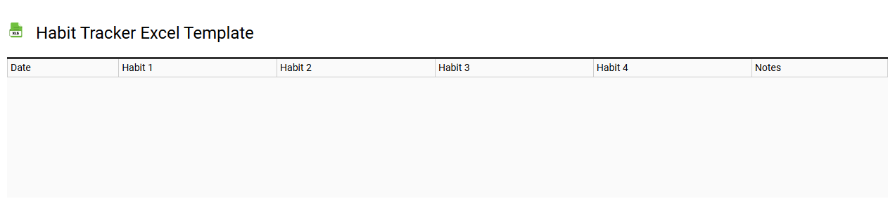 Habit tracker Excel template
