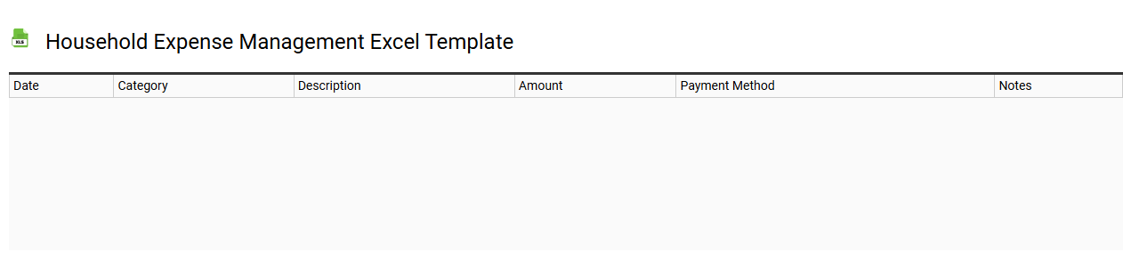 Household expense management Excel template