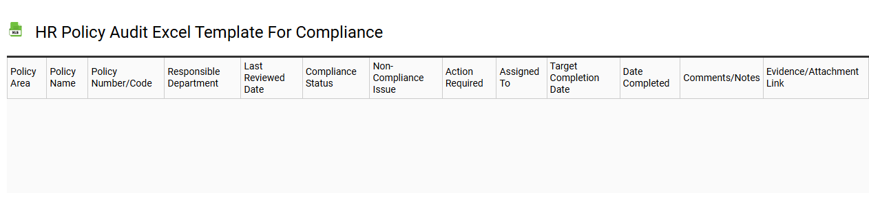 HR policy audit Excel template for compliance