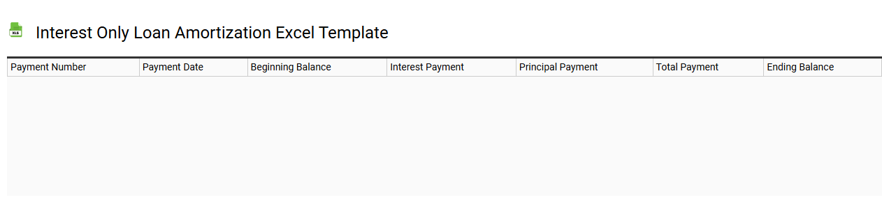 Interest only loan amortization Excel template
