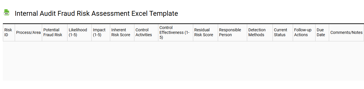 Internal audit fraud risk assessment Excel template