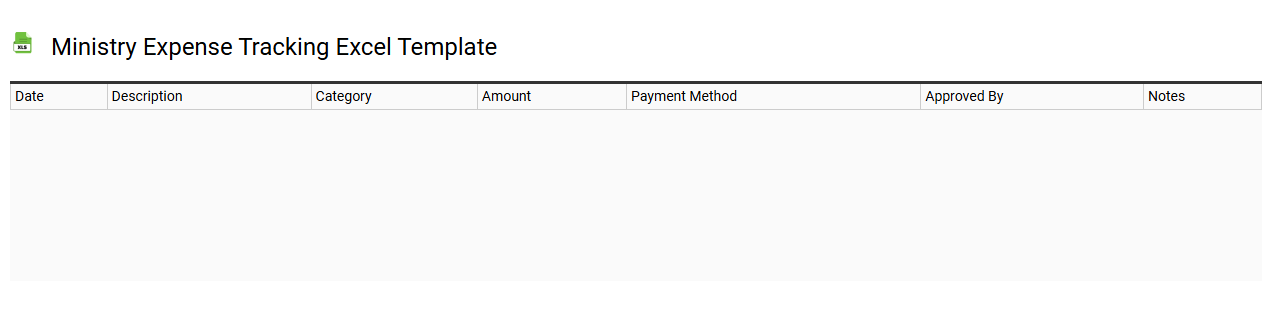 Ministry expense tracking Excel template