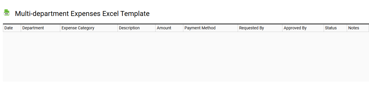 Multi-department expenses Excel template