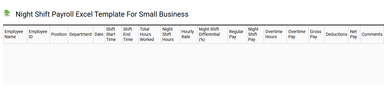 Night shift payroll Excel template for small business