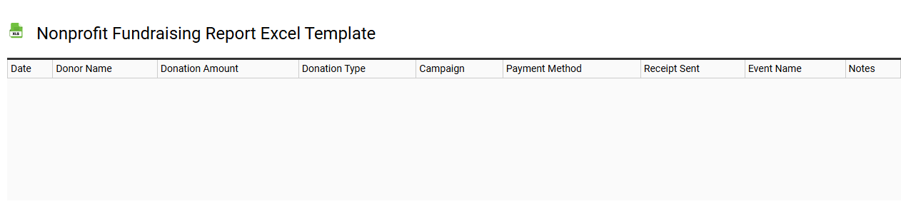 Nonprofit fundraising report Excel template