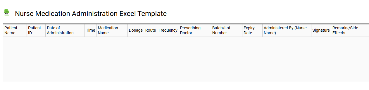 Nurse medication administration Excel template