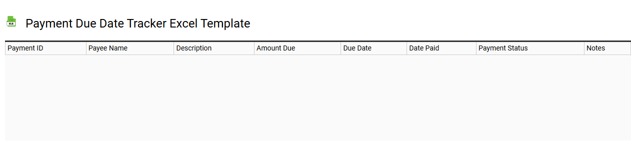Payment due date tracker Excel template
