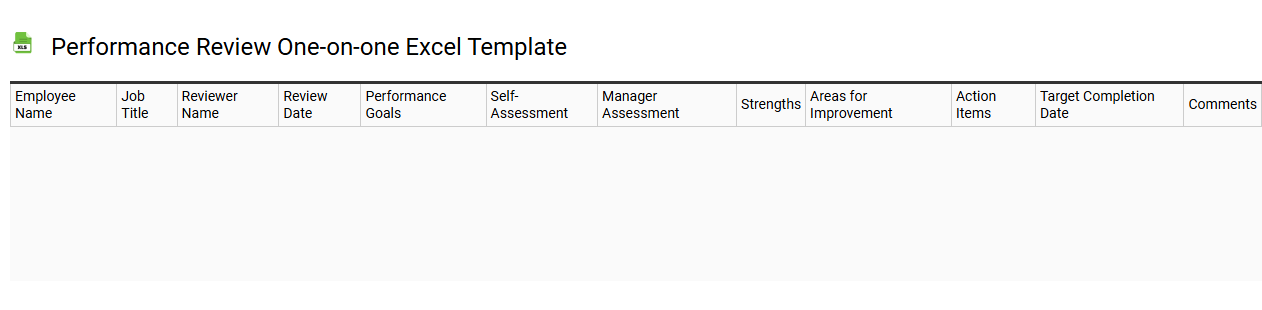 Performance review one-on-one Excel template