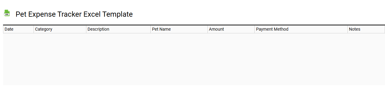Pet expense tracker Excel template