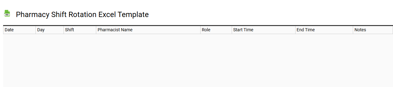 Pharmacy shift rotation Excel template