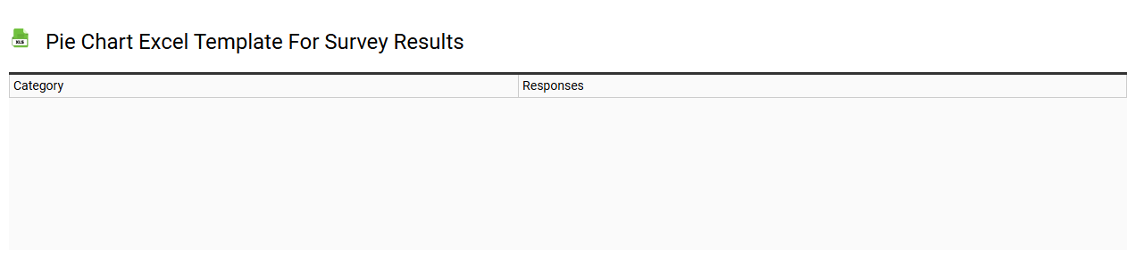 Pie chart Excel template for survey results