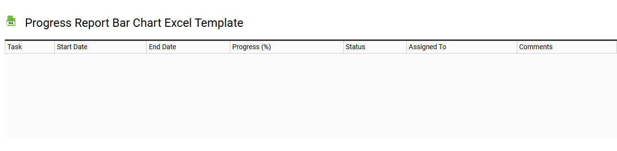 Progress report bar chart Excel template
