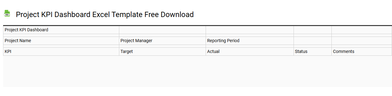 Project KPI dashboard Excel template free download