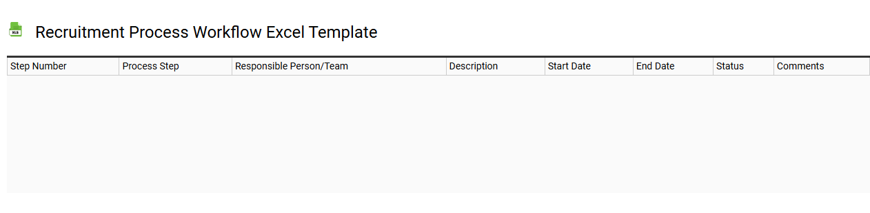 Recruitment process workflow Excel template