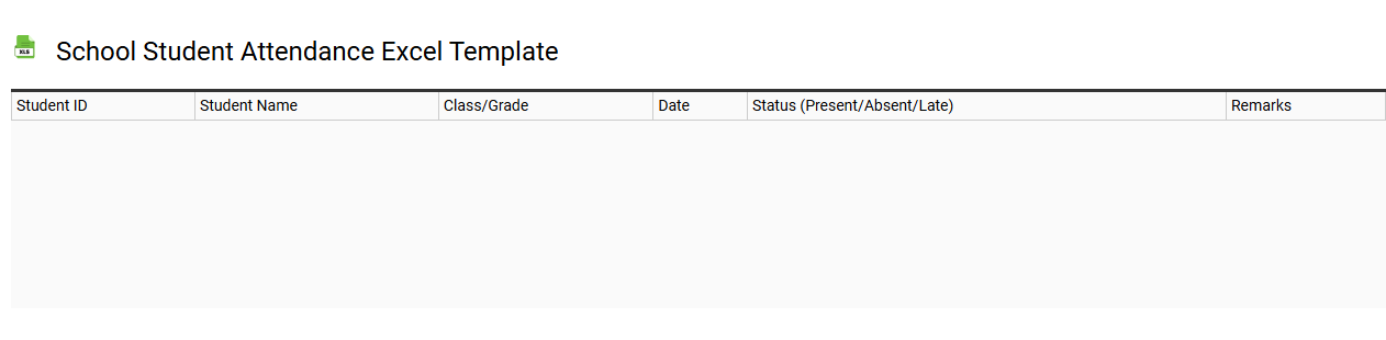 School student attendance Excel template