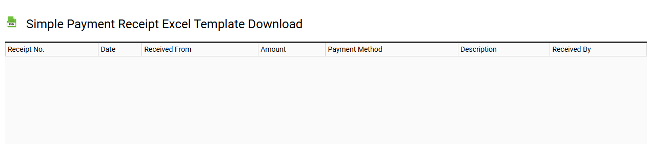 Simple payment receipt Excel template download