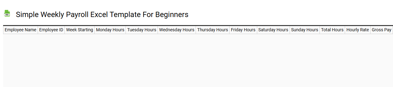 Simple weekly payroll Excel template for beginners
