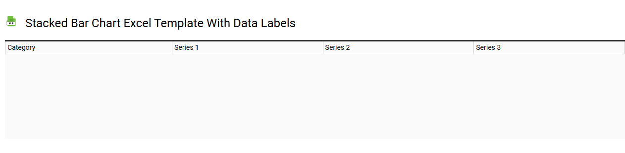 Stacked bar chart Excel template with data labels