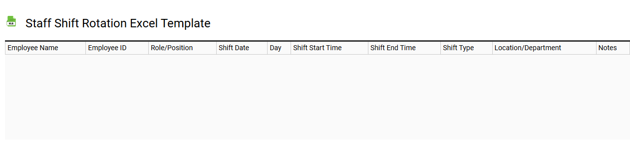 Staff shift rotation Excel template